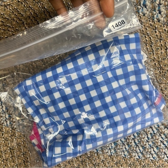 Vineyard Vines Rashguard Kid Girl Swim Shirt Top Swimsuit Coverup Active Gingham - Picture 10 of 11